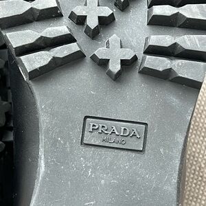 Prada Black Textured Sole Knee High Boots